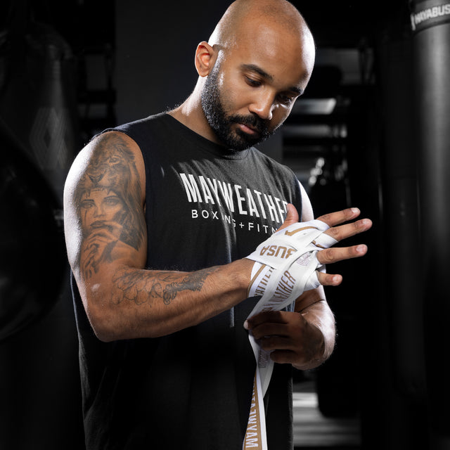 Hayabusa x Mayweather Bandages Deluxe - Wit/Goud