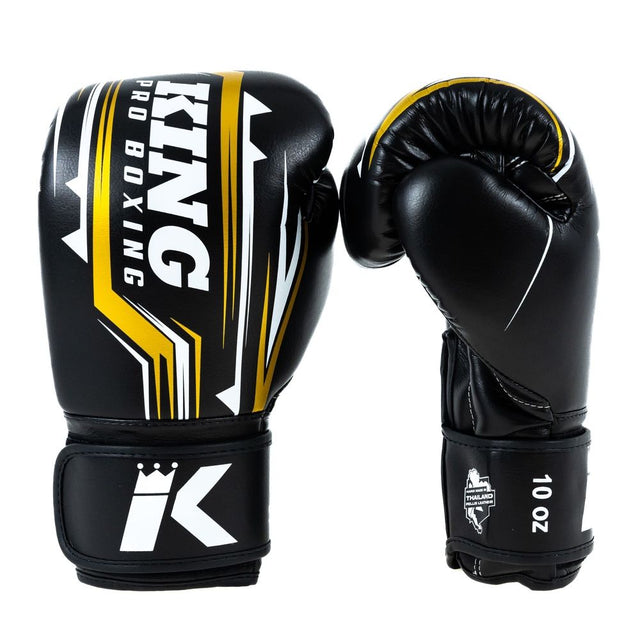 King Pro Boxing Boxing Gloves BG Spartan - Black/Yellow 