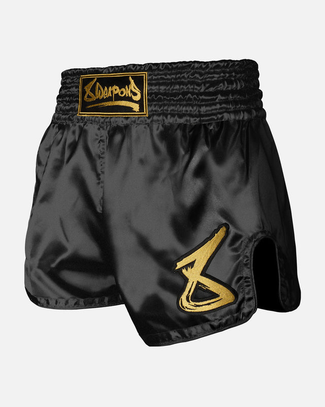 Shorts de Muay Thai 8 WEAPONS Strike – Noir/Or