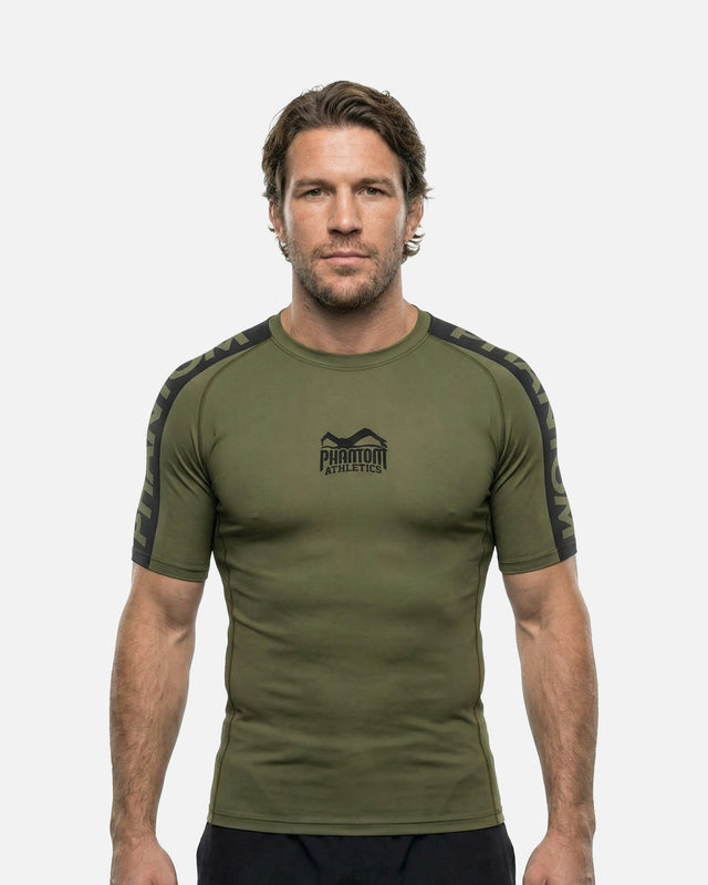 Phantom Athletics Rashguard EVO Apex Korte Mouwen - Army