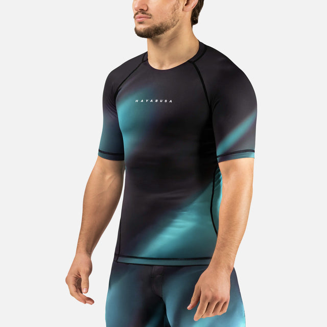 Hayabusa Rashguard Apex Nova Korte Mouwen - Turquoise