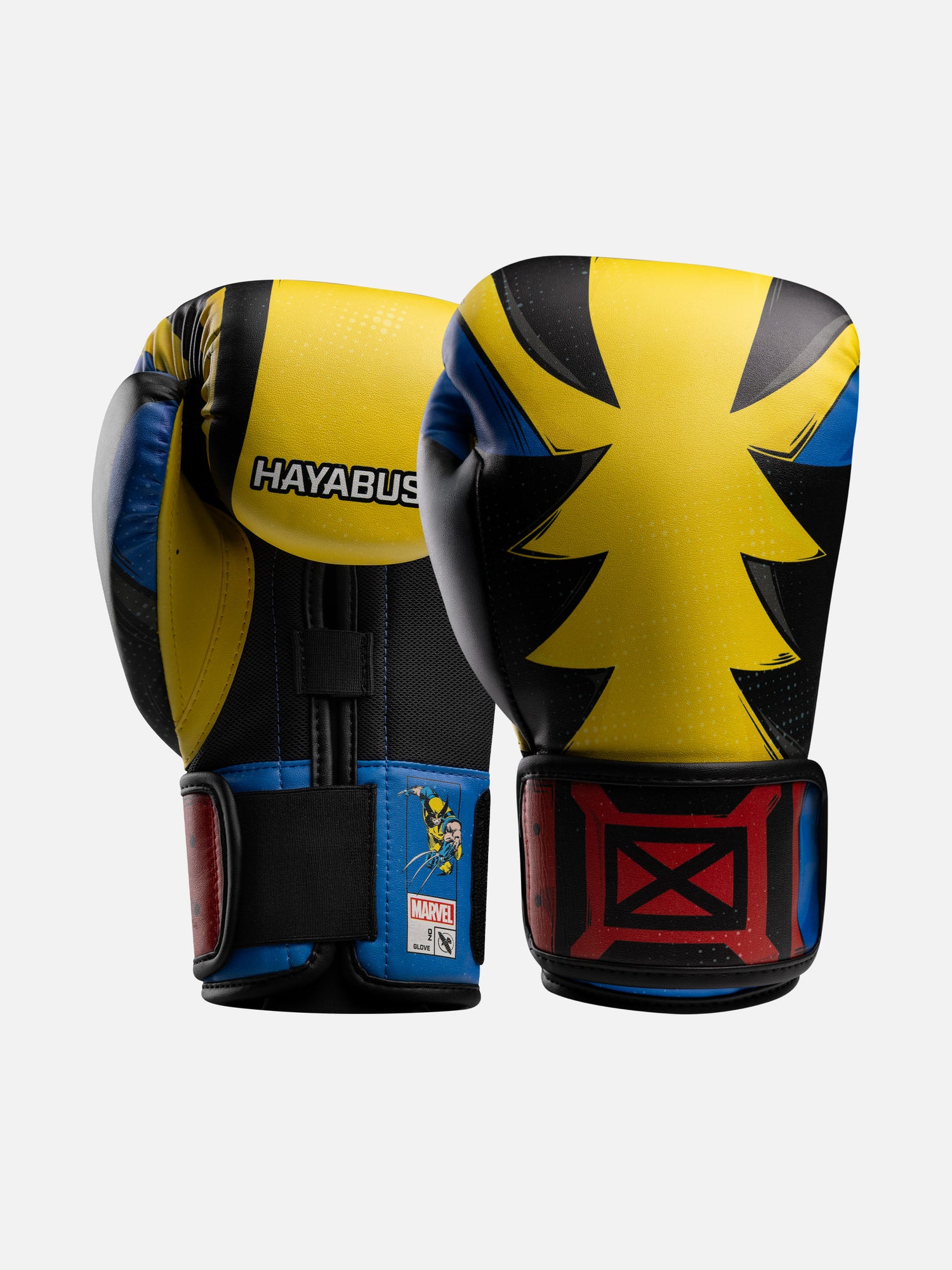 Rękawice bokserskie Hayabusa Marvel Classic Wolverine – Żółte/Czarne/Niebieskie