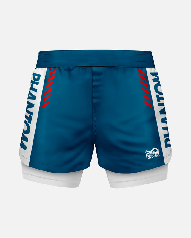 Pantaloncini a compressione Phantom Athletics Fusion 2in1 Apex – Blu