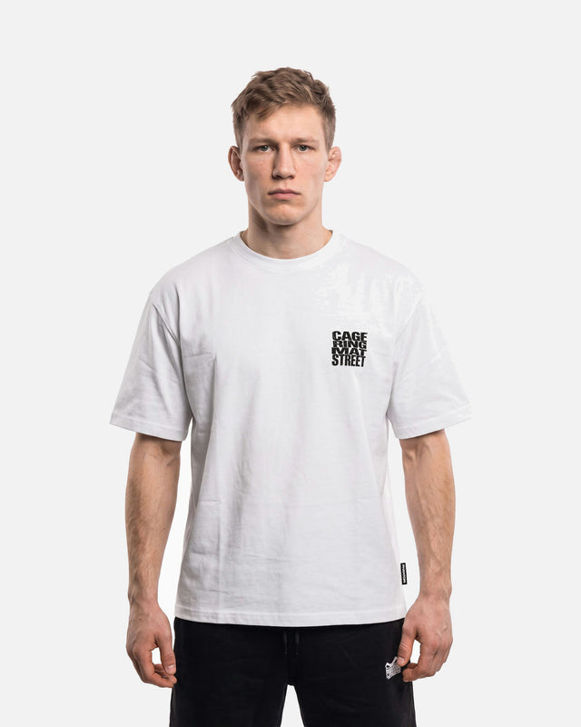 Phantom Athletics T-Shirt Cage Ring Mat Street - Wit