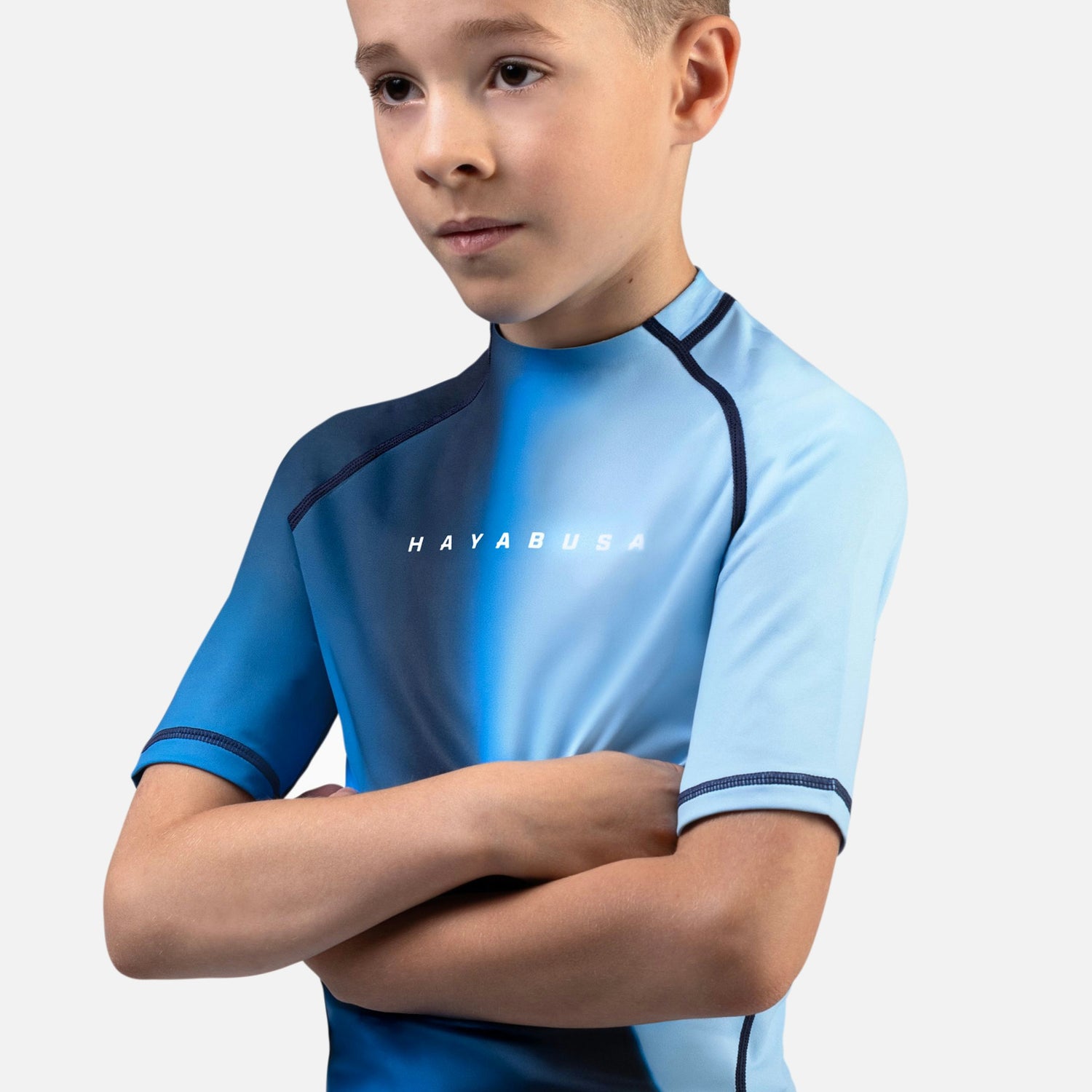 Hayabusa Rashguard Apex Nova Korte Mouwen Kinderen - Blauw