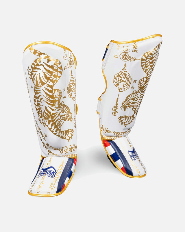 Phantom Athletics Scheenbeschermers Muay Thai - Wit/Goud