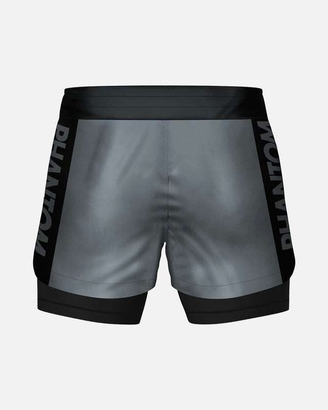 Pantaloncini a compressione Phantom Athletics Fusion 2in1 Apex – Grigio