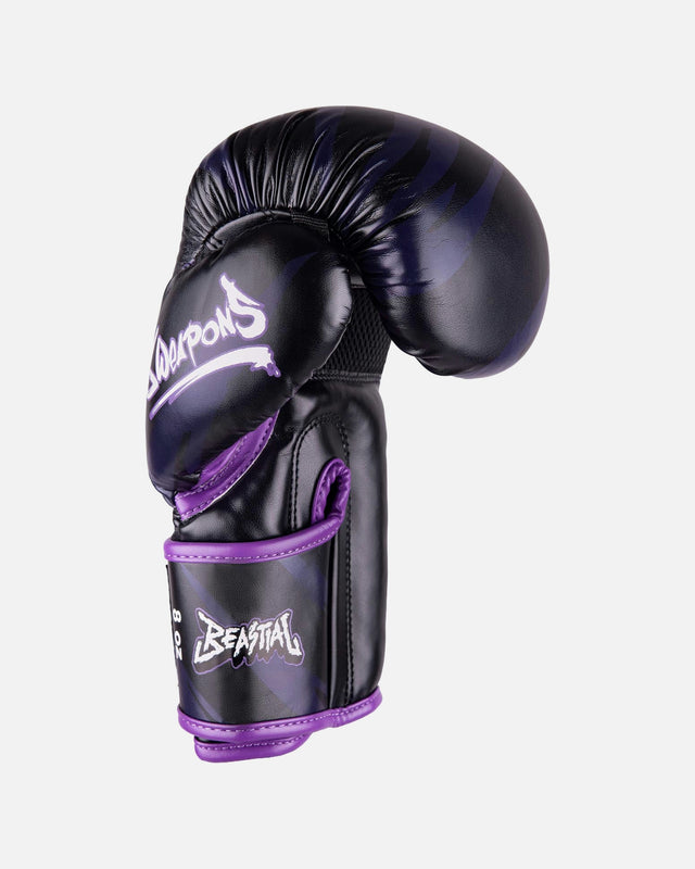 8 WEAPONS Bokshandschoenen Beastial Panther Kinderen - Zwart/Paars