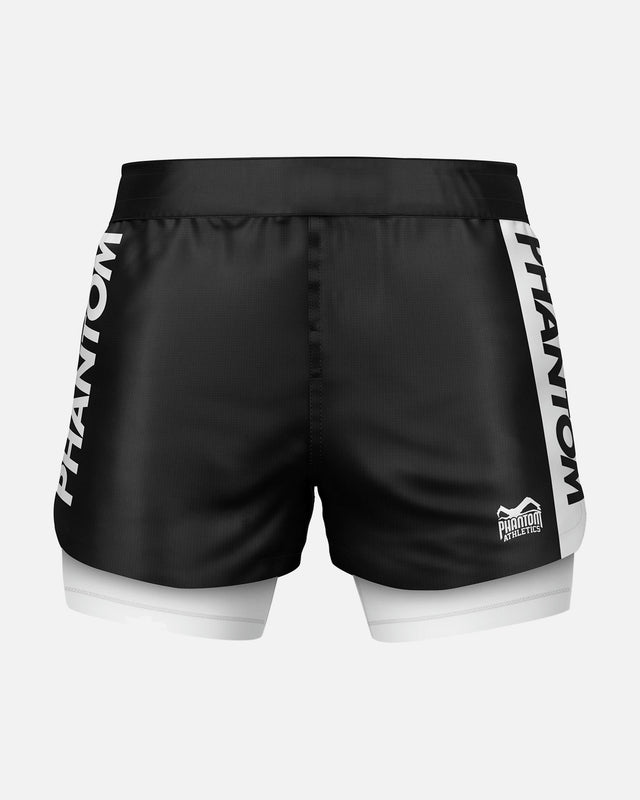 Phantom Athletics Compressie Shorts Fusion-R 2in1 Ranked - Zwart/Wit