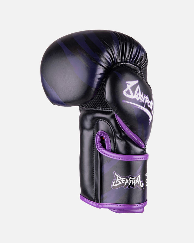 8 WEAPONS Bokshandschoenen Beastial Panther Kinderen - Zwart/Paars