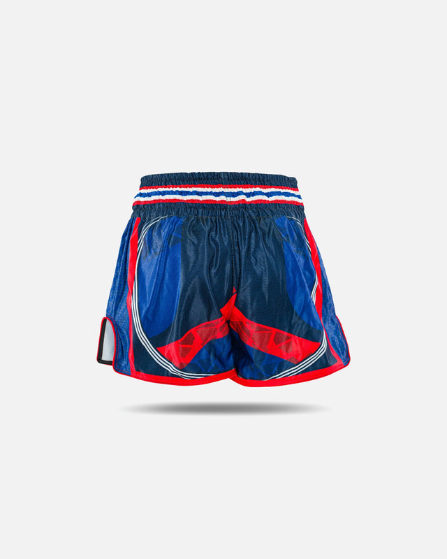 King Pro Boxing Muay Thai Shorts Flag - Blauw