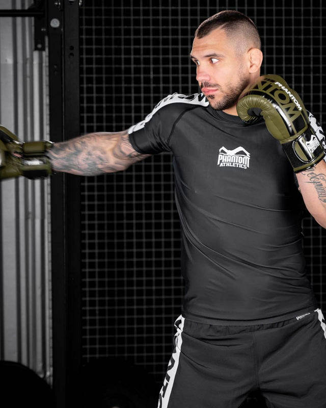 Phantom Athletics Rashguard EVO Apex Krátké rukávy – Černý