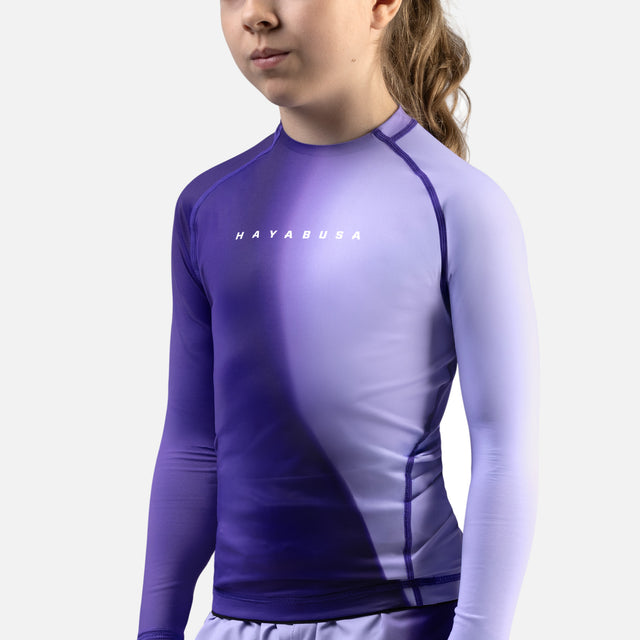 Hayabusa Rashguard Apex Nova Lange Mouwen Kinderen - Paars