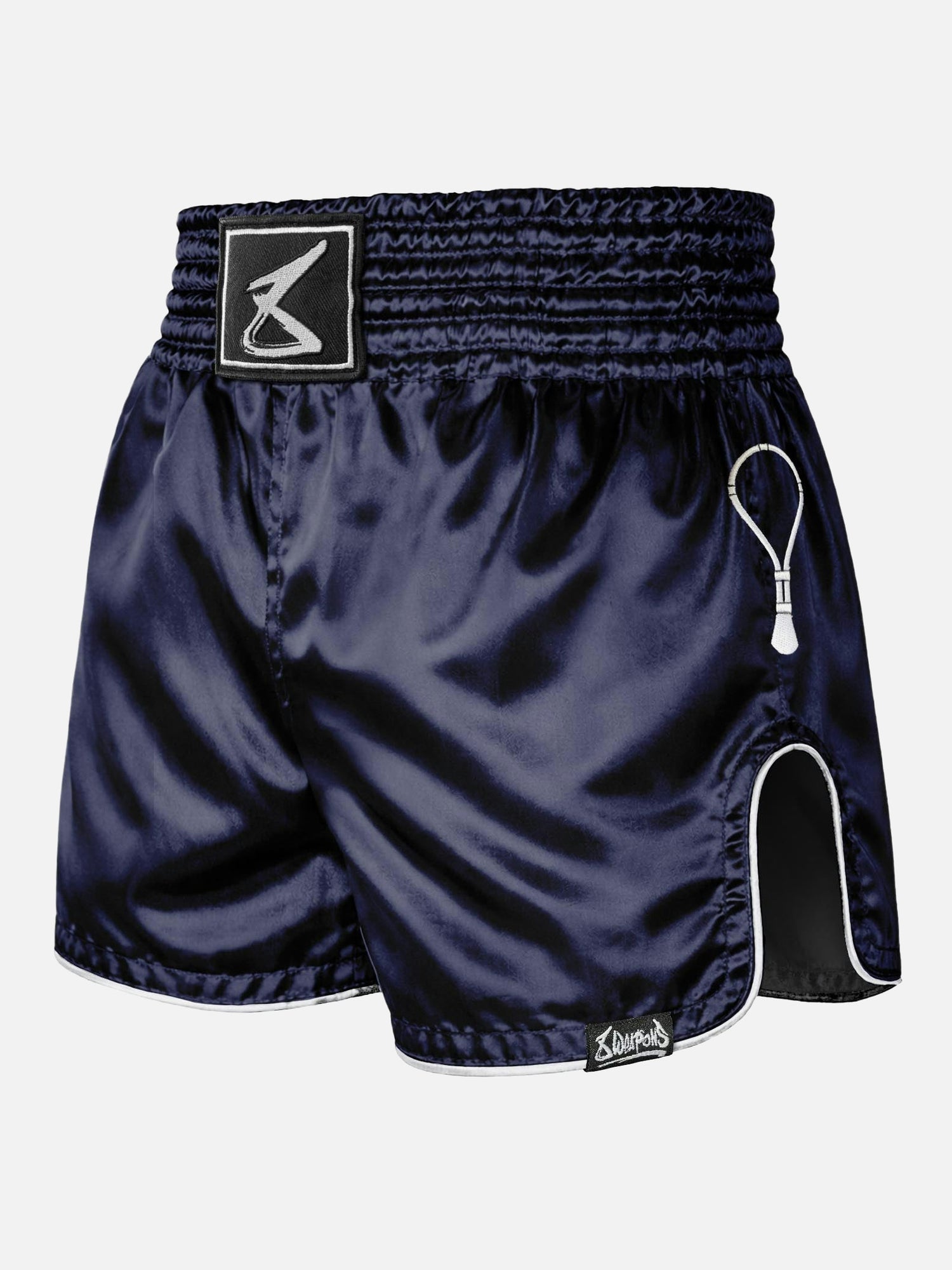 Spodenki Muay Thai 8 WEAPONS Mongkol – Granatowy/Biały