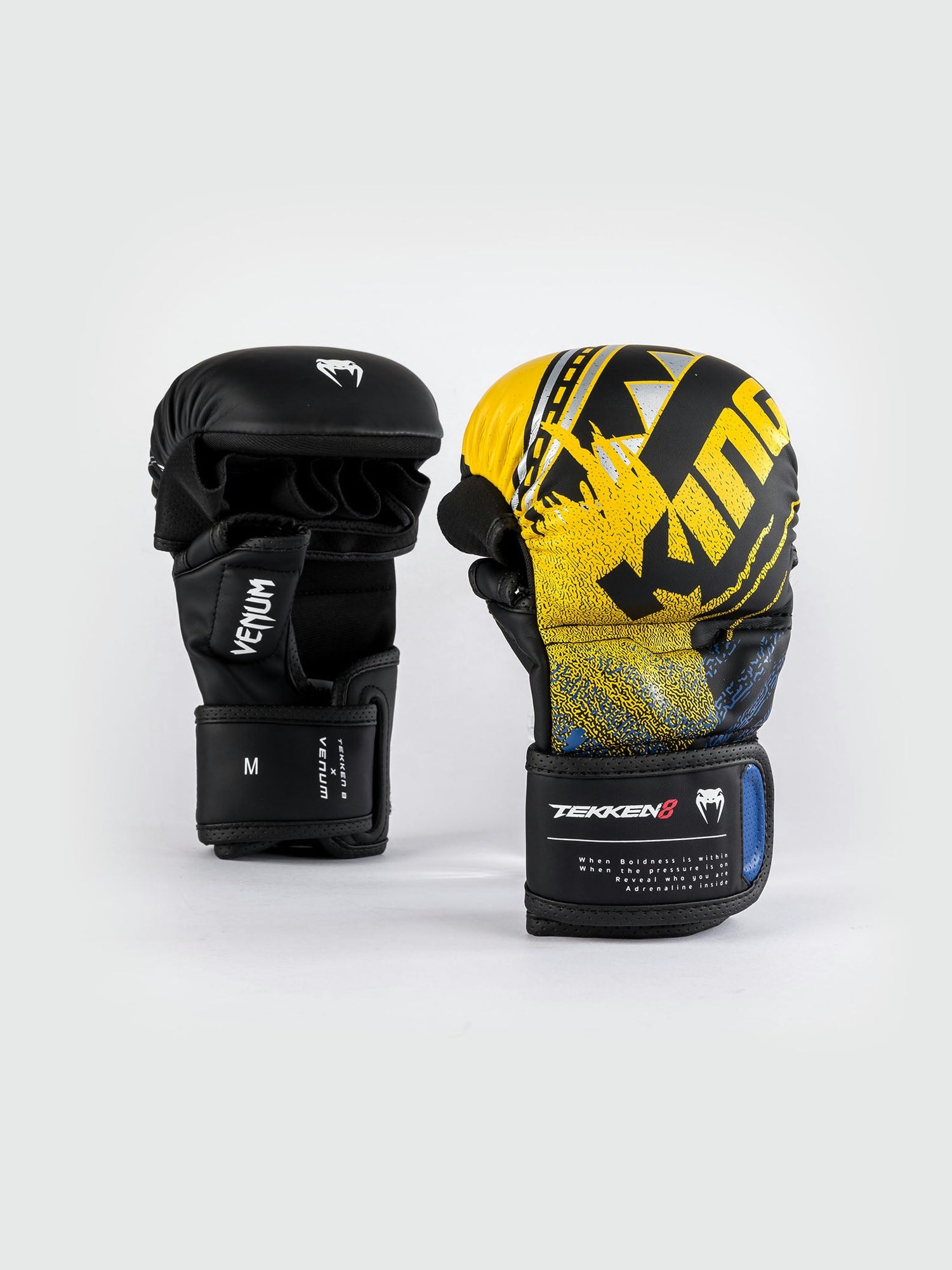 Guantes de MMA Venum x TEKKEN 8 King - Negro/Amarillo