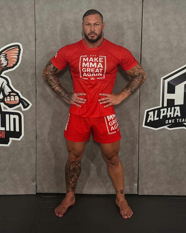 Pantaloncini MMA Phantom Athletics Fusion-R Make MMA Great Again – Rosso