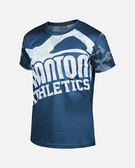 T-shirt d'entraînement Phantom Athletics EVO Warfare – Bleu marine camo