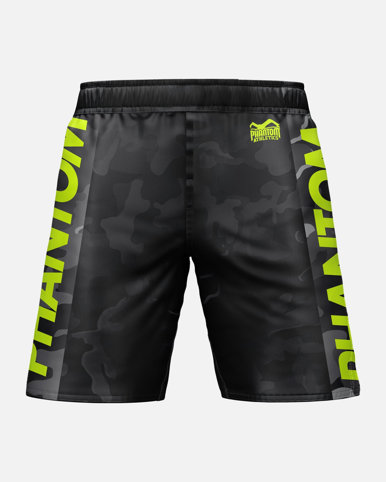 Phantom Athletics MMA Shorts EVO Neon - Zwart Camo/Neon