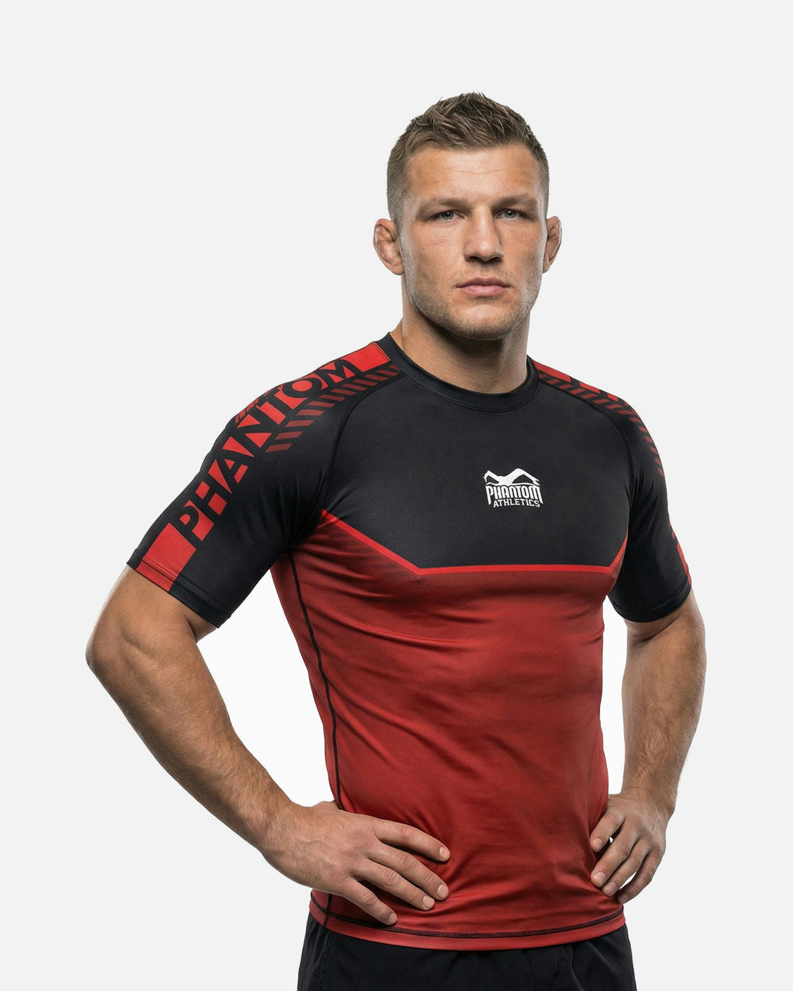 Phantom Athletics Rashguard EVO Apex Korte Mouwen - Rood