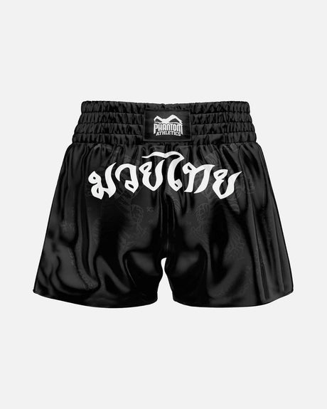Shorts de Muay Thai Phantom Athletics Sak Yant – Noir