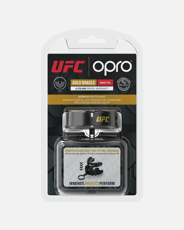 OPRO Bitje UFC Gold Zahnspange - Zwart