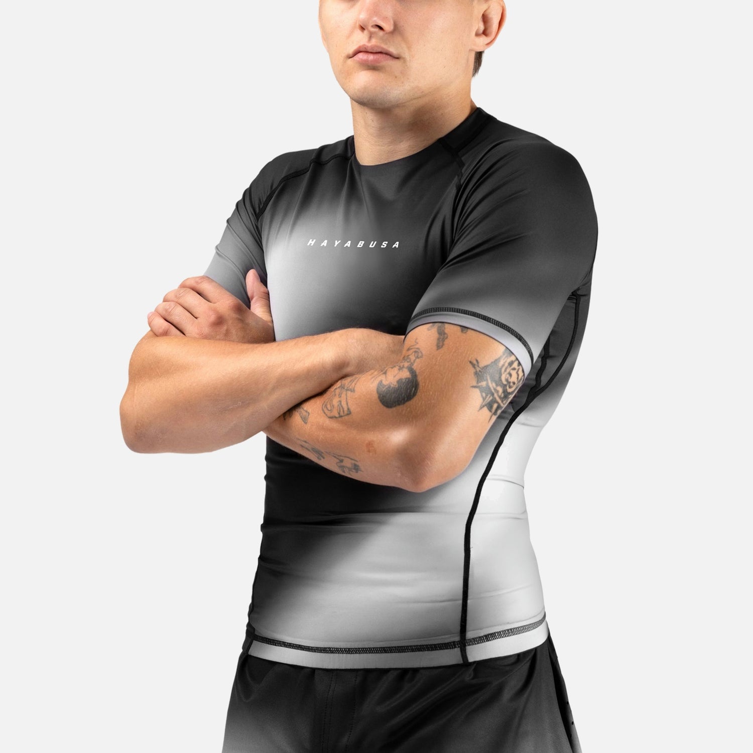 Hayabusa Rashguard Apex Nova Korte Mouwen - Grijs