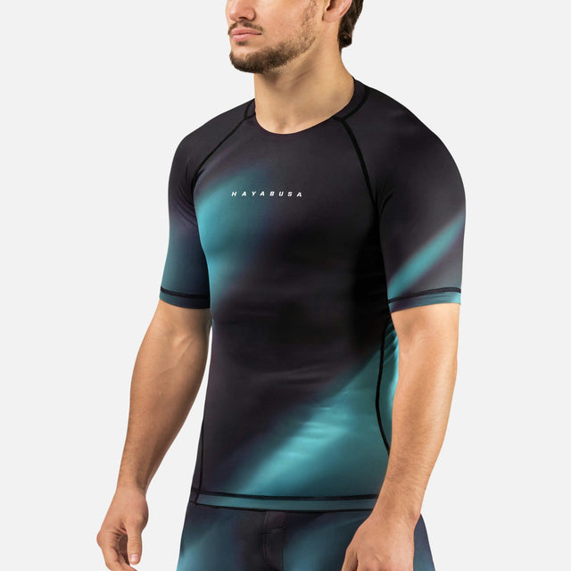 Hayabusa Rashguard Apex Nova Korte Mouwen - Turquoise