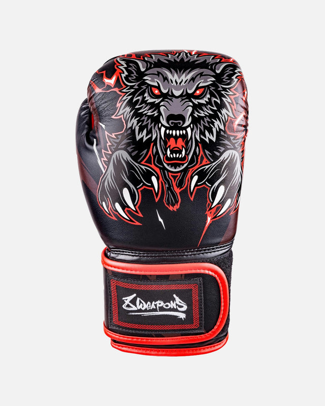 8 WEAPONS Bokshandschoenen Beastial Wolf Kinderen - Zwart/Rood