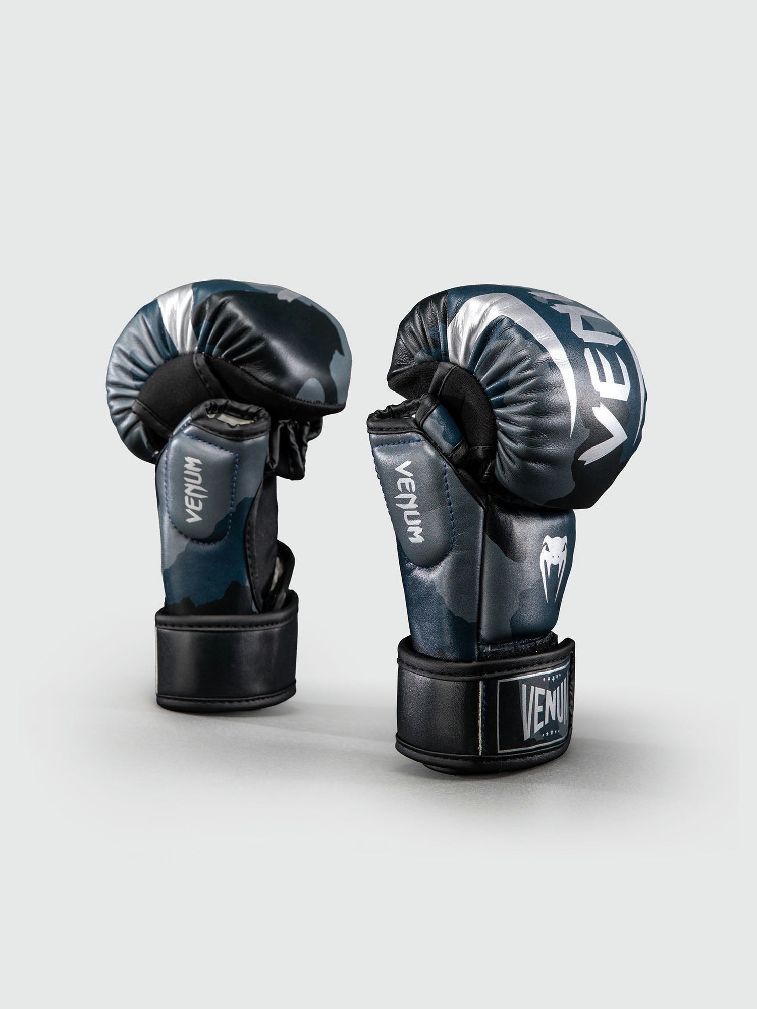 Rękawice MMA Venum Elite Camo – Ciemny marynarki/Niebieskie