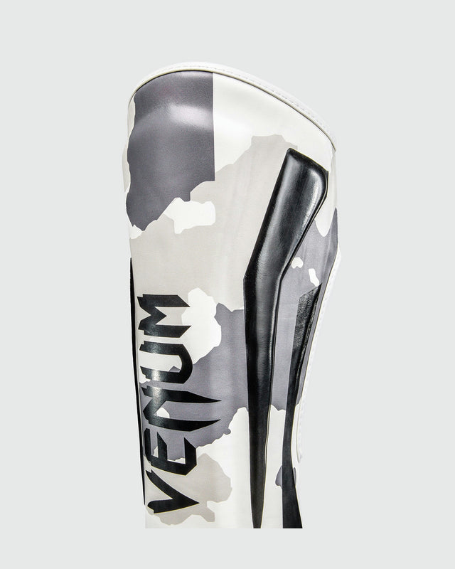 Espinilleras Venum Elite – Blanco/Gris jaspeado