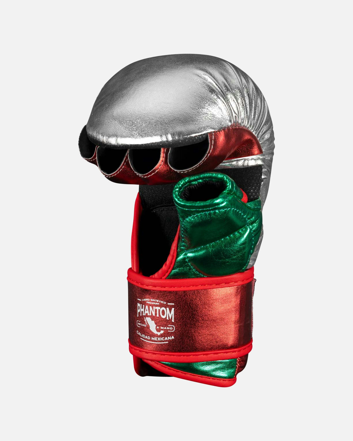Phantom Athletics MMA Handschoenen Mexico - Zilver/Groen/Rood