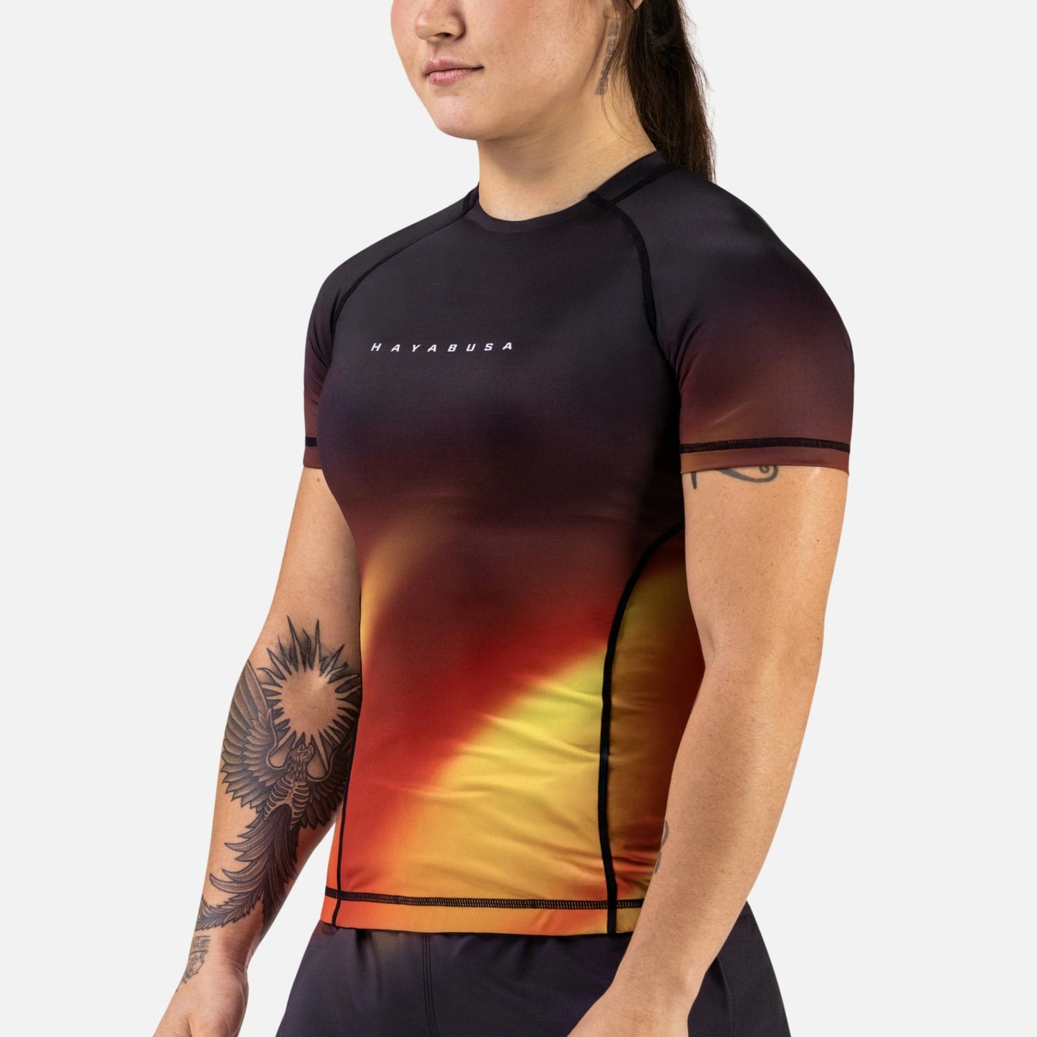 Hayabusa Rashguard Apex Nova Korte Mouwen Dames - Oranje