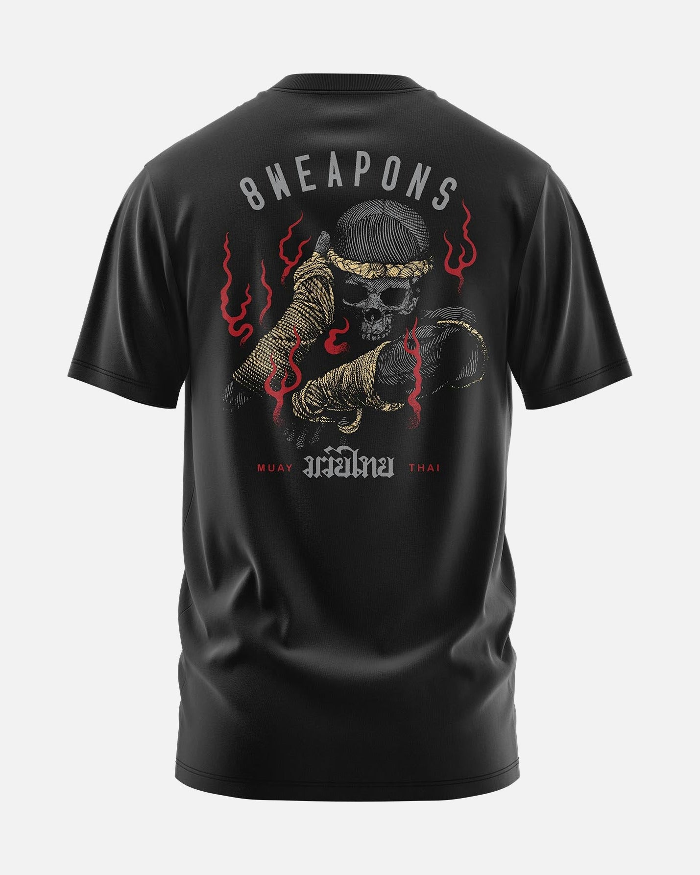 8 WEAPONS T-Shirt Boran Skull - Zwart