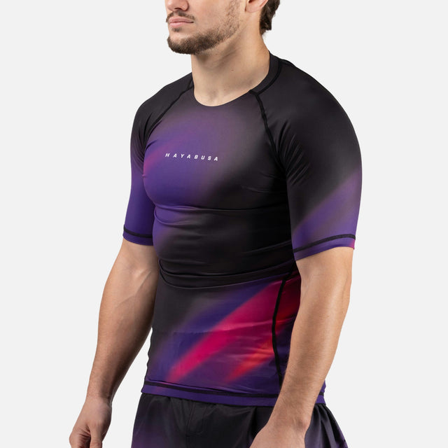 Hayabusa Rashguard Apex Nova Korte Mouwen - Paars