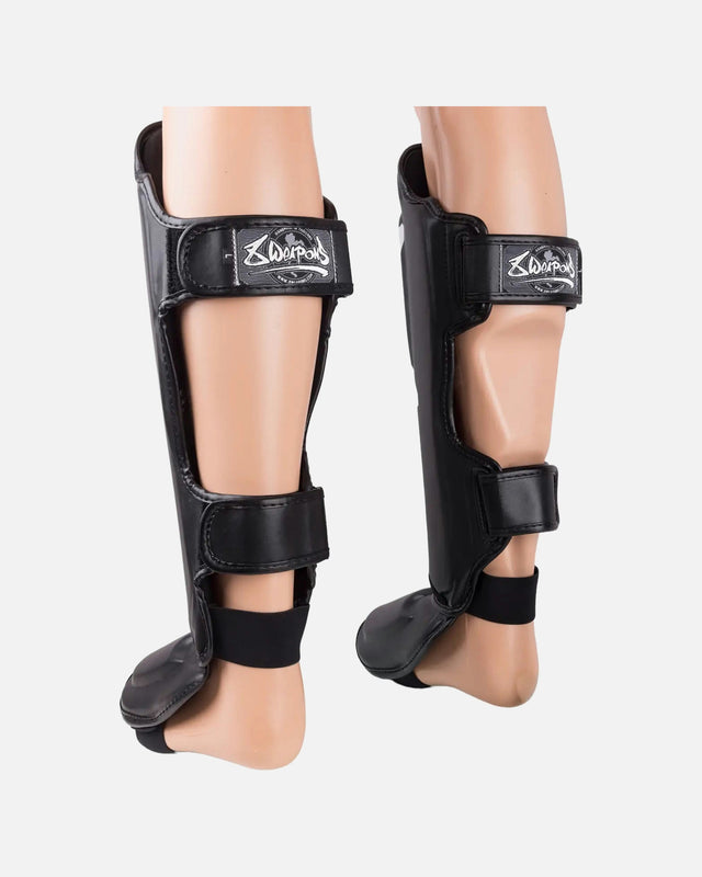 8 WEAPONS Scheenbeschermers BIG 8 Premium Shin Guards, - Zwart