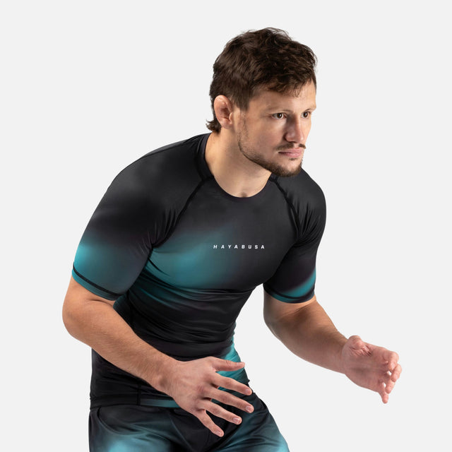 Hayabusa Rashguard Apex Nova Korte Mouwen - Turquoise