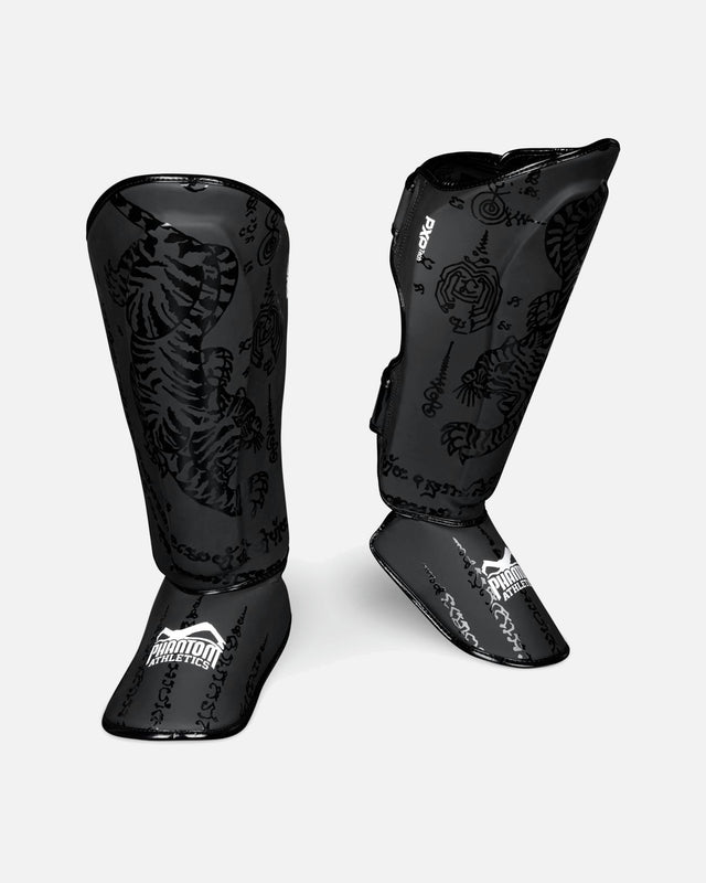 Phantom Athletics Scheenbeschermers Muay Thai - Zwart/Zilver