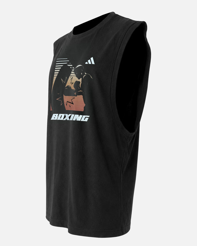 Adidas T-shirt Boxing Graphic Line SL - Sort
