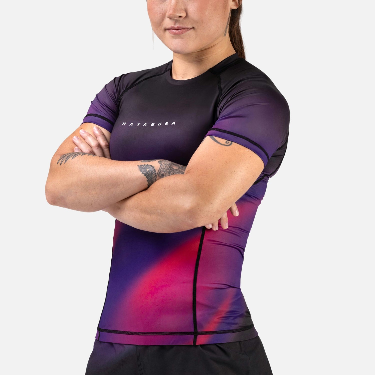 Hayabusa Rashguard Apex Nova Korte Mouwen Dames - Paars
