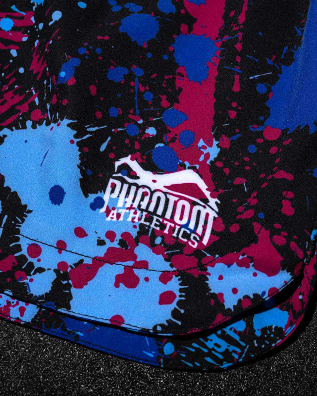 Pantaloni scurți MMA Phantom Athletics Fusion Splatter – Albastru