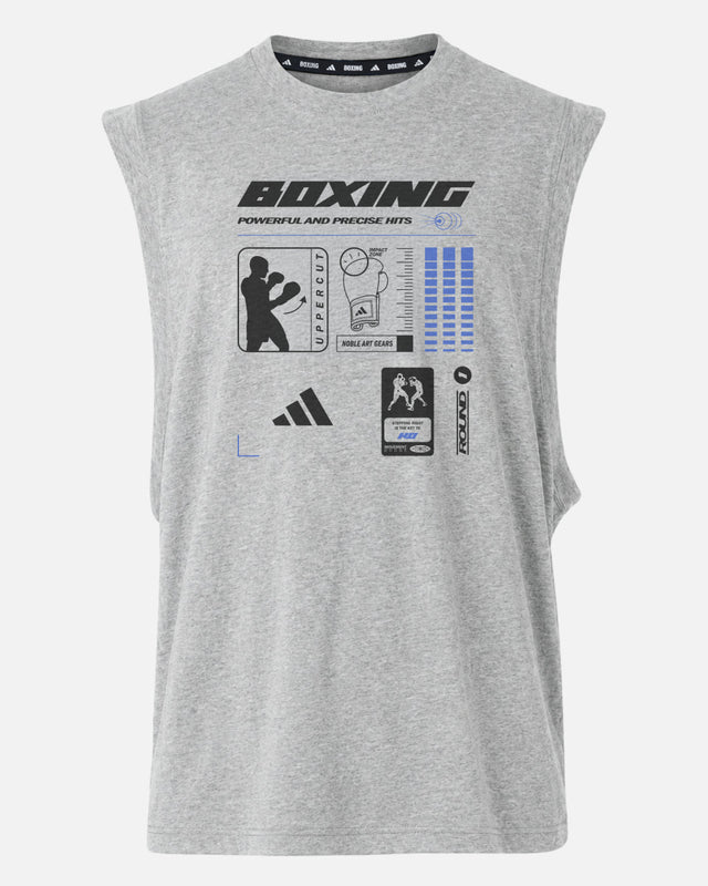 Camiseta Adidas T-Shirt Boxing Graphic Line SL – Gris