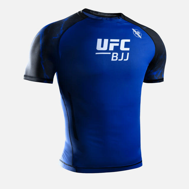 Rashguard Hayabusa x UFC BJJ – Krótki rękaw – Czarny/Niebieski