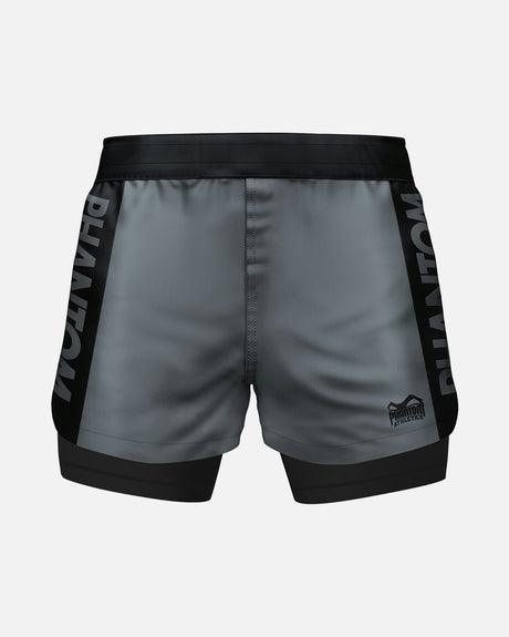 Pantaloncini a compressione Phantom Athletics Fusion 2in1 Apex – Grigio