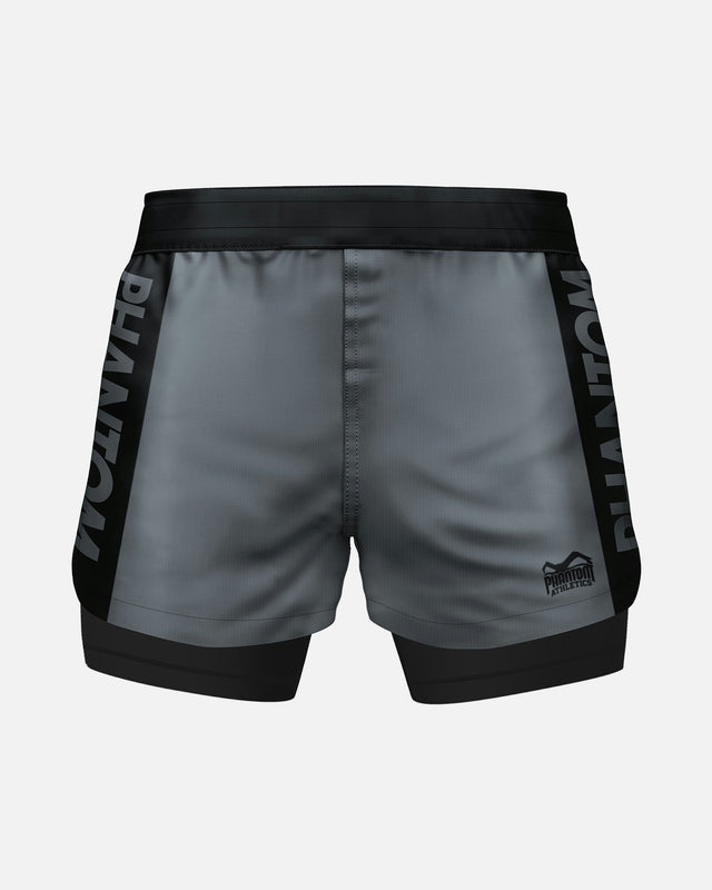 Pantaloncini a compressione Phantom Athletics Fusion 2in1 Apex – Grigio