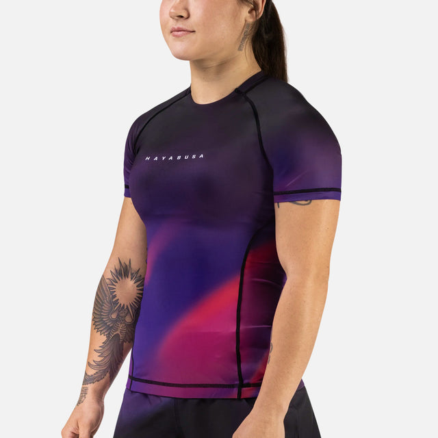 Hayabusa Rashguard Apex Nova Korte Mouwen Dames - Paars