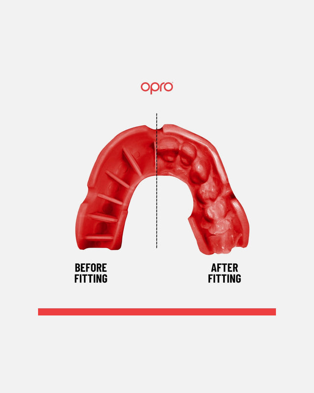 OPRO Bitje UFC Silver - Zwart/Rood