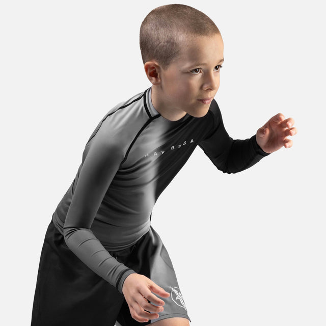 Hayabusa Rashguard Apex Nova Lange Mouwen Kinderen - Zwart