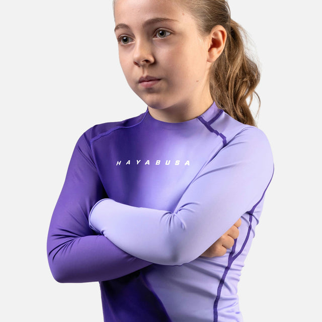 Hayabusa Rashguard Apex Nova Lange Mouwen Kinderen - Paars
