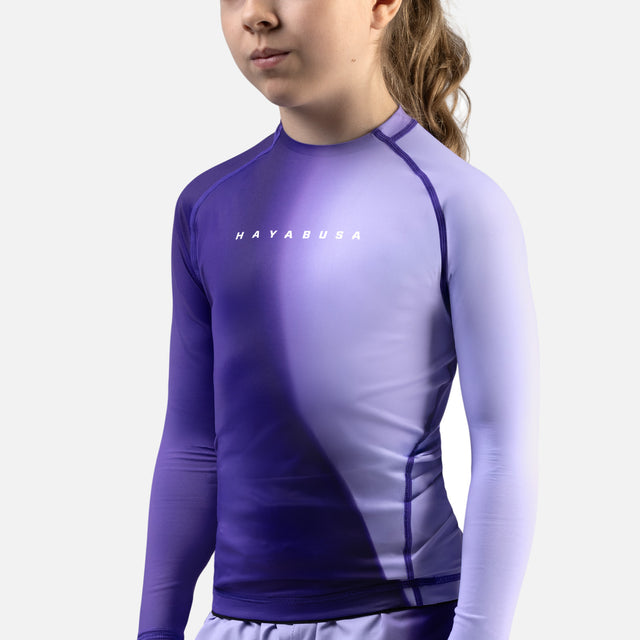 Hayabusa Rashguard Apex Nova Lange Mouwen Kinderen - Paars