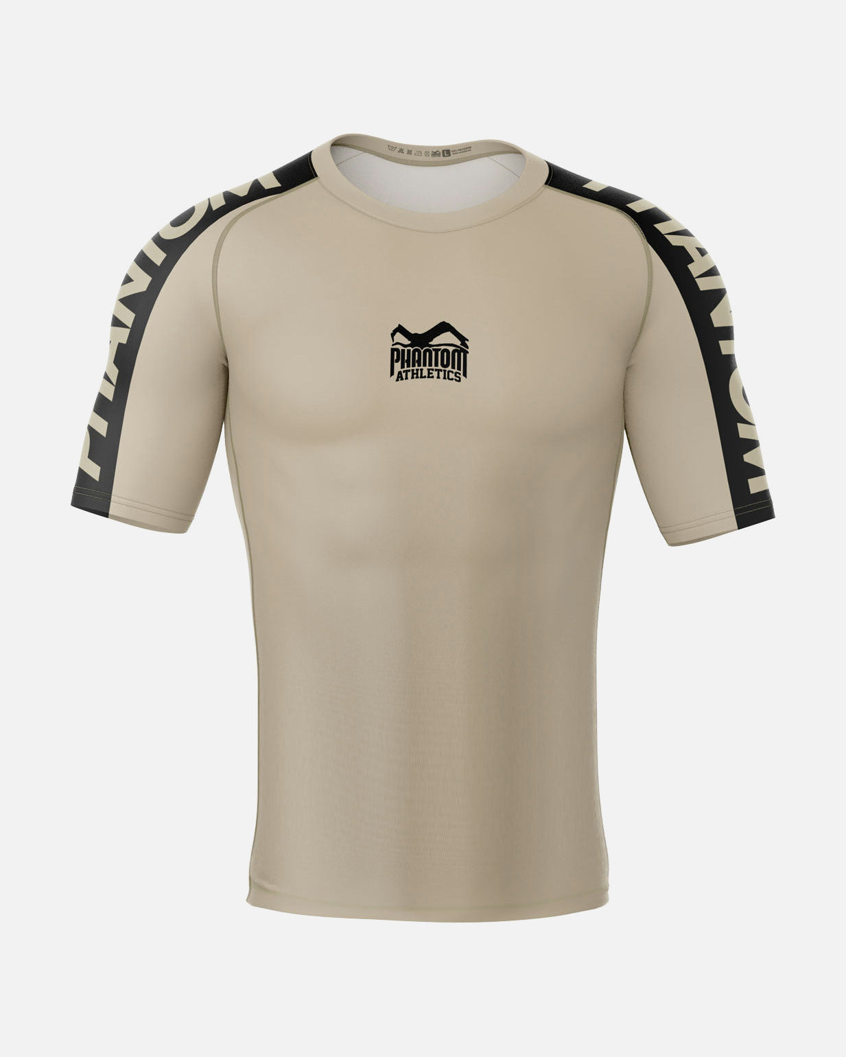 Phantom Athletics Rashguard EVO Apex Korte Mouwen - Zand
